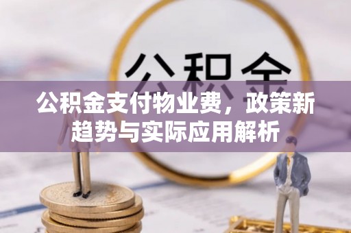 肃宁公积金支付物业费，政策新趋势与实际应用解析