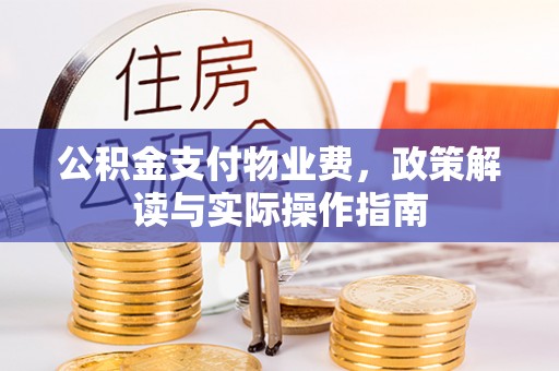 肃宁公积金支付物业费，政策解读与实际操作指南