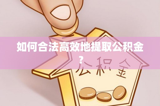 肃宁如何合法高效地提取公积金？
